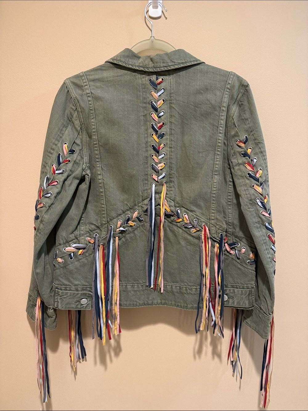 Blank NYC Fatigue Rainbow Tassel Jacket - Picture 1 of 4